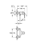 GROHE WAVE jednouchwytowa bateria prysznicowa- 32279001