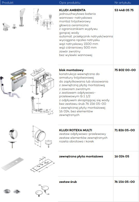 KLUDI AMBIENTA zestaw nr 9