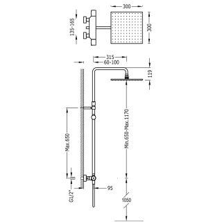 TRES PROJECT-TRES Zestaw termostatyczny natryskowy- 21139502