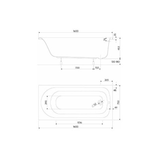 KOŁO SPARK wanna z powłoką antislide 170x75cm - XWP1770101