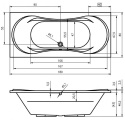 RIHO SUPREME wanna prostokątna 180x80cm- BA55