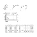ROCA EASY prostokątna wanna akrylowa 160x70cm- A248195000