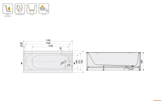 SANPLAST WP-kpl/PR+SP wanna 170x75cm 610-070-0170-01-000