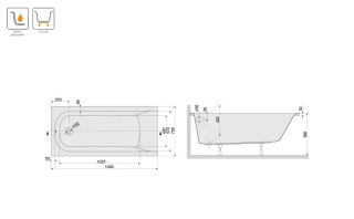 SANPLAST WP/GESSA+STW wanna 140x70cm 610-160-0100-01-000