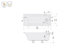 SANPLAST WP/SPACE+STW wanna 75x170cm 610-100-0151-01-000