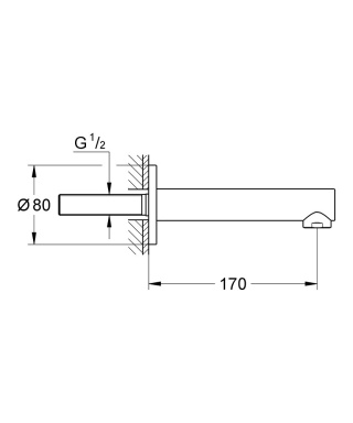 GROHE CONCETTO wylewka wannowa-13280001