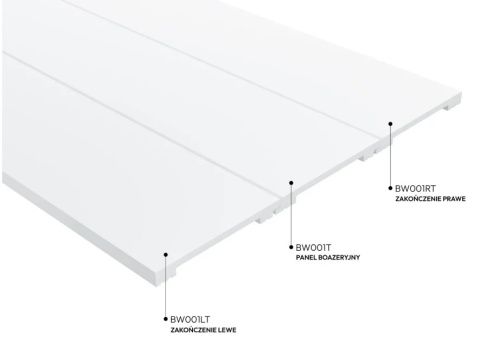 MARDOM DECOR BW001RT Prawe zakończenie boazerii angielskiej – 200 cm – do malowania