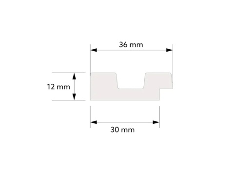 MARDOM DECOR L0101LT Lewe zakończenie lameli Białej – kolekcja Stretto – 200 cm – do malowania
