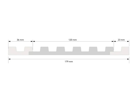 MARDOM DECOR L0101LT Lewe zakończenie lameli Białej – kolekcja Stretto – 200 cm – do malowania