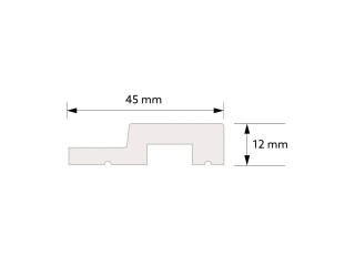 MARDOM DECOR L0201RP Prawe zakończenie lameli Białej Premium – kolekcja Medio – 270 cm – lakierowane