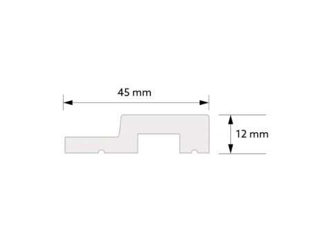 MARDOM DECOR L0206R Prawe Zakończenie Lameli Dąb Klasyczny – kolekcja Medio – 270 cm