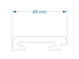 MARDOM DECOR L0501LP Lewe zakończenie lameli białej Premium – kolekcja Grosso – 270 cm – lakierowane
