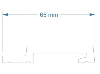 MARDOM DECOR L0501RP Prawe zakończenie lameli białej Premium – kolekcja Grosso – 270 cm – lakierowane