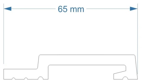MARDOM DECOR L0503R Prawe zakończenie lameli Dąb Szary – kolekcja Grosso – 270 cm – laminowane