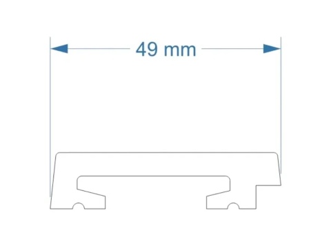 MARDOM DECOR L0504LT Lewe zakończenie lameli Dąb Ciemny – kolekcja Grosso – 200 cm – laminowane
