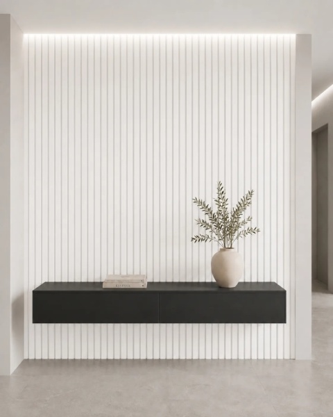 MARDOM DECOR Lamela biała L0501TP Premium – kolekcja Grosso – 200 cm – lakierowana