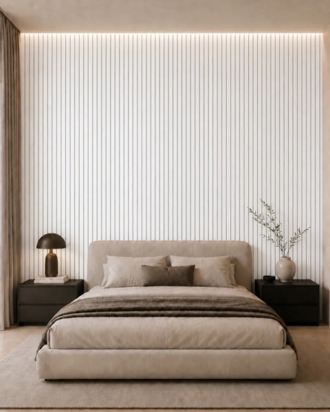 MARDOM DECOR Lamela biała L0501P Premium – kolekcja Grosso – 270 cm – lakierowana