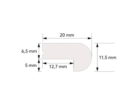 MARDOM DECOR TP003 Zwieńczenie panela ściennego – 200 cm – do malowania