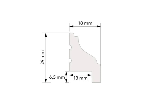 MARDOM DECOR TP004P Zwieńczenie panela ściennego Premium – 200 cm – lakierowane