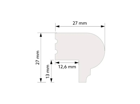 MARDOM DECOR TP005P Zwieńczenie panela ściennego Premium – 200 cm – lakierowane