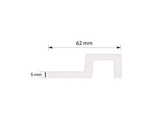 MARDOM DECOR L0301RP Prawe Zakończenie Lameli Białej Premium – kolekcja Largo – 270 cm – lakierowane