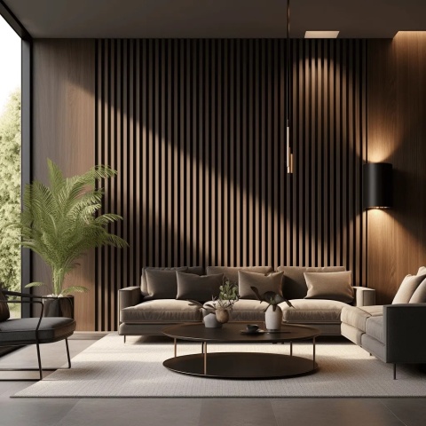 MARDOM DECOR L0304 Lamela Ścienna Dąb Ciemny – kolekcja Largo – 270 cm