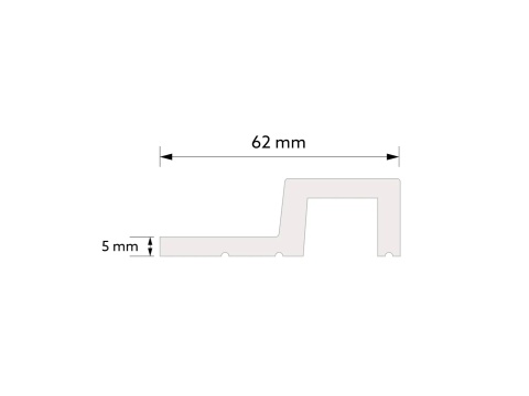 MARDOM DECOR L0301R Prawe Zakończenie Lameli Białej – kolekcja Largo – 270 cm – do malowania