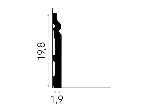 MARDOM DECOR MD020 Listwa Przypodłogowa – 200 cm