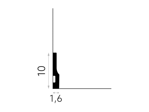 MARDOM DECOR QS009P Listwa Przypodłogowa Lakierowana Premium – 200 cm