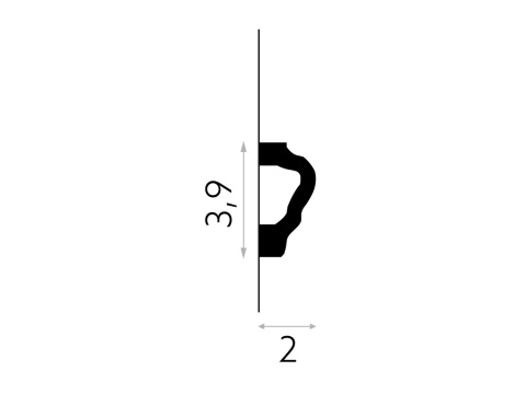 MARDOM DECOR MD255 Listwa Ścienna Do Malowania – 200 cm