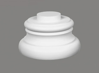 MARDOM DECOR Baza Kolumny C5001-4W – Do Malowania – Średnica Rdzenia 18 cm
