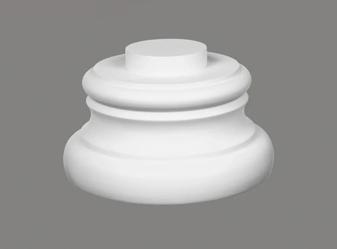 MARDOM DECOR Baza Kolumny C5001-4W – Do Malowania – Średnica Rdzenia 18 cm