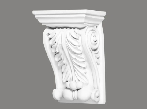 MARDOM DECOR Wspornik Dekoracyjny C8031 – Do Malowania – Wysokość 24,2 cm – Szerokość 15,6 cm