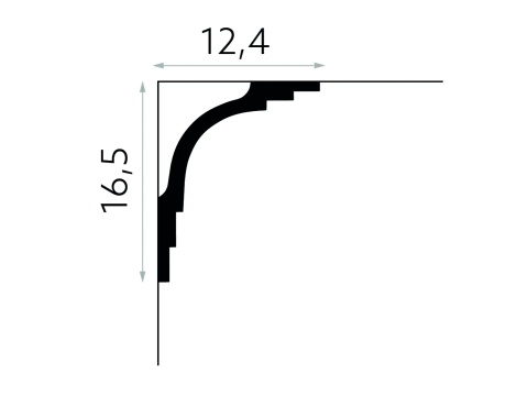 MARDOM DECOR MDB104 Listwa Sufitowa Do Malowania – 200 cm