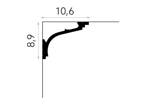 MARDOM DECOR MD110F Listwa Elastyczna Sufitowa Do Malowania – 200 cm