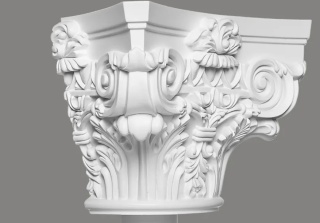 MARDOM DECOR Nasada Półkolumny C1001-2H – Do Malowania – Średnica Rdzenia 15 cm