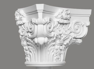 MARDOM DECOR Nasada Półkolumny C1000-2H – Do Malowania – Średnica Rdzenia 15 cm