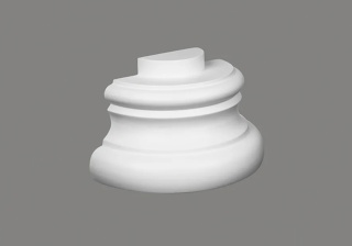 MARDOM DECOR Podstawa Półkolumny C5001-4H – Do Malowania – Średnica Rdzenia 18 cm