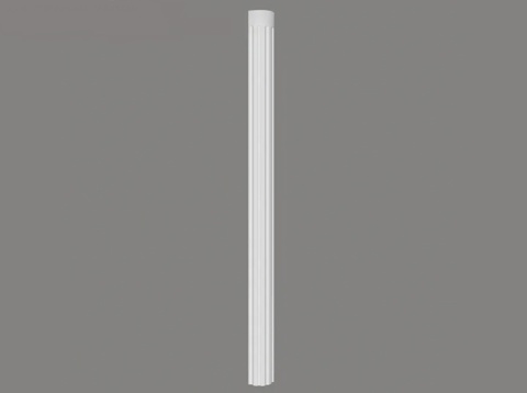 MARDOM DECOR Trzon Półkolumny C3001H – Do Malowania – Wysokość 239,5 cm – Szerokość 18 cm