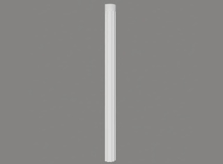 MARDOM DECOR Trzon Półkolumny C3002H – Do Malowania – Wysokość 240 cm – Szerokość 22 cm