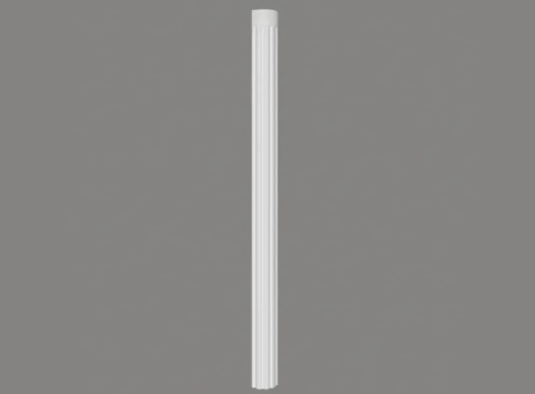 MARDOM DECOR Trzon Półkolumny C3002H – Do Malowania – Wysokość 240 cm – Szerokość 22 cm