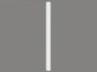 MARDOM DECOR Trzon Półkolumny C4001W – Do Malowania – Wysokość 242,5 cm – Szerokość 18 cm
