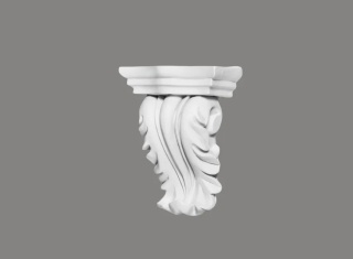 MARDOM DECOR Wspornik Dekoracyjny C8035 – Do Malowania – Wysokość 21,5 cm – Szerokość 13,5 cm