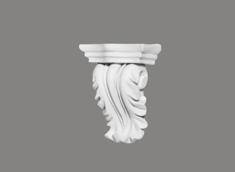 MARDOM DECOR Wspornik Dekoracyjny C8035 – Do Malowania – Wysokość 21,5 cm – Szerokość 13,5 cm