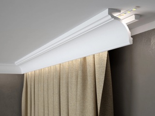 MARDOM DECOR Maskownica Karnisza / Listwa Oświetleniowa MD161 – Do Malowania – Długość 200 cm – Wysokość 14 cm
