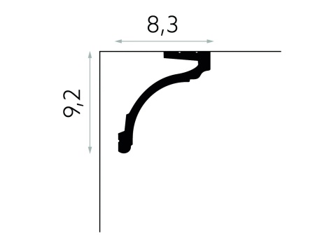 MARDOM DECOR Maskownica Karnisza / Listwa Oświetleniowa MD161 – Do Malowania – Długość 200 cm – Wysokość 14 cm