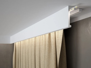 MARDOM DECOR Maskownica Karnisza / Listwa Oświetleniowa QL026H – Do Malowania – Długość 200 cm – Wysokość 15 cm