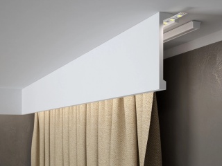 MARDOM DECOR Maskownica Karnisza / Listwa Oświetleniowa QL036H – Do Malowania – Długość 300 cm – Wysokość 14,8 cm