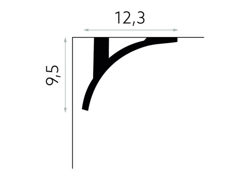 MARDOM DECOR Maskownica Karnisza / Listwa Oświetleniowa QL011 – Do Malowania – Długość 200 cm – Wysokość 9,5 cm