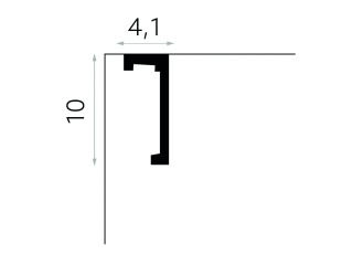 MARDOM DECOR Maskownica Karnisza / Listwa Oświetleniowa QL026 – Do Malowania – Długość 240 cm – Wysokość 10 cm